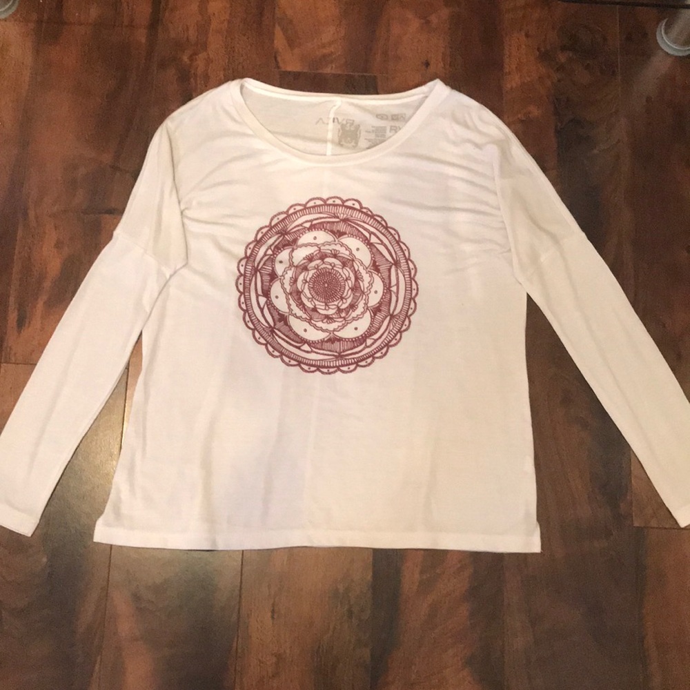 Billabong RVCA white long sleeve with red design